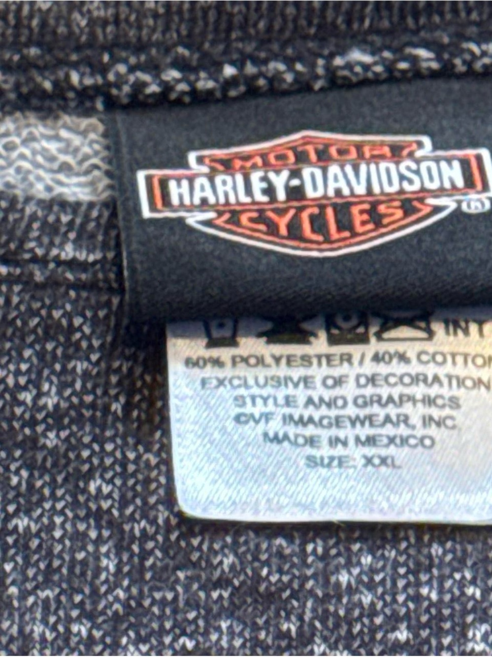 Harley-Davidson Black & Red Bar & Shield Logo Pullover - Picture 2 of 3
